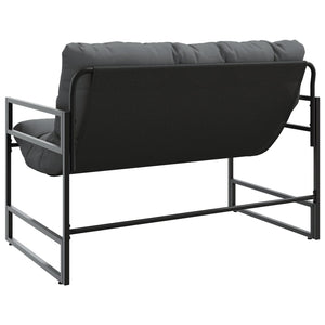 Gartenbank Anthrazit mit Kissen 113 cm