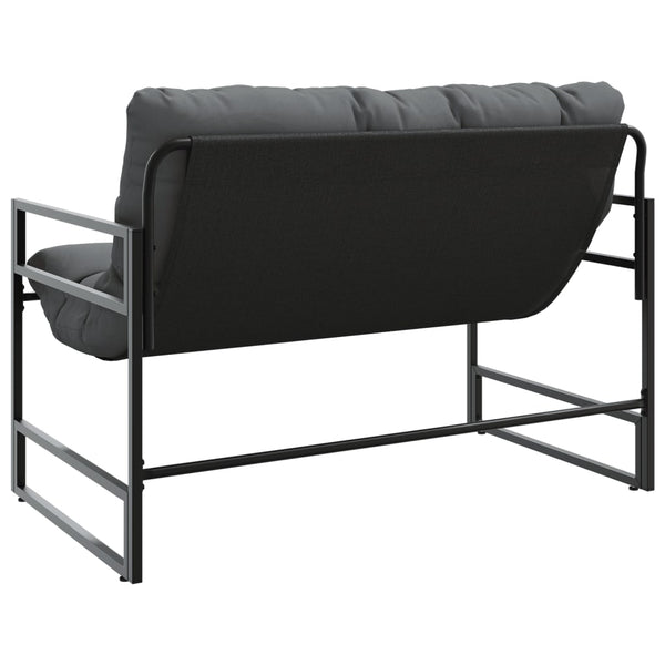 Gartenbank Anthrazit mit Kissen 113 cm