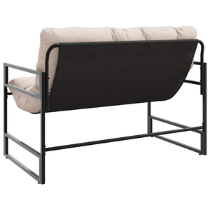 Gartenbank Taupe mit Kissen 113 cm