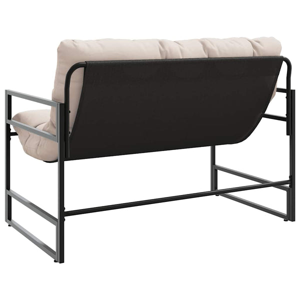 Gartenbank Taupe mit Kissen 113 cm
