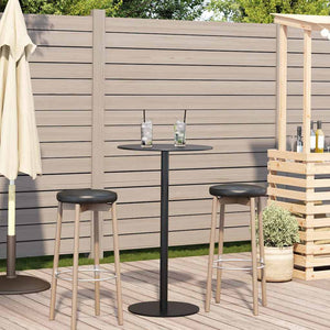 Runder Gartentisch Schwarz Ø60x105 cm