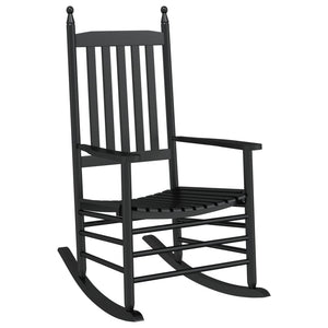 Schaukelstühle Schwarz Pappelholz 2er Set