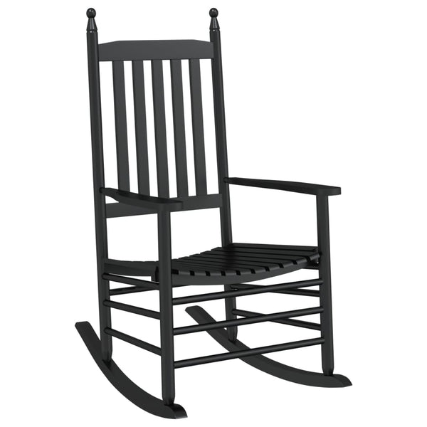 Schaukelstühle Schwarz Pappelholz 2er Set