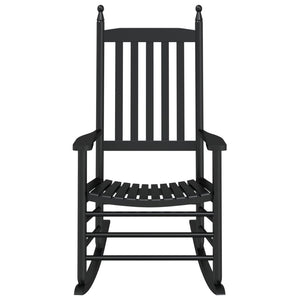 Schaukelstühle Schwarz Pappelholz 2er Set