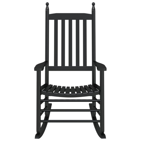 Schaukelstühle Schwarz Pappelholz 2er Set