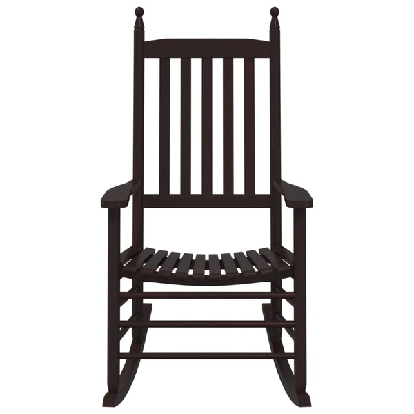 Schaukelstühle 2er Set, Pappelholz Braun