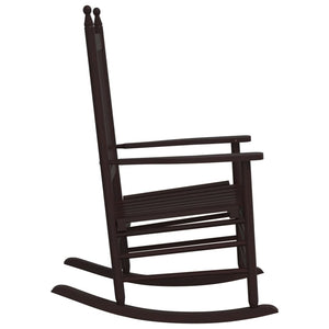 Schaukelstühle 2er Set, Pappelholz Braun