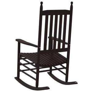 Schaukelstühle 2er Set, Pappelholz Braun