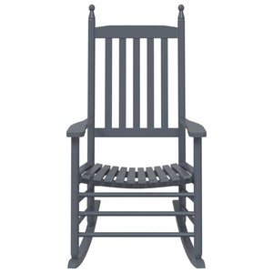 Schaukelstühle Grau Pappelholz 2er Set