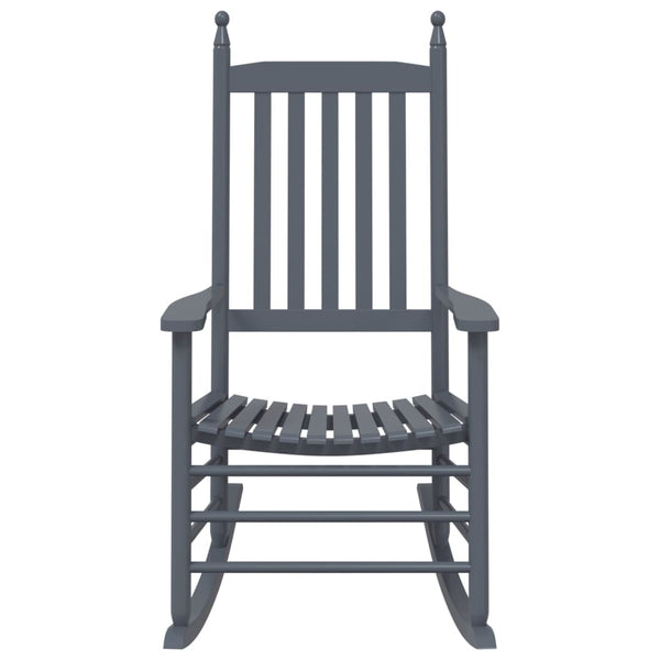 Schaukelstühle Grau Pappelholz 2er Set