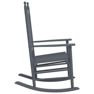 Schaukelstühle Grau Pappelholz 2er Set