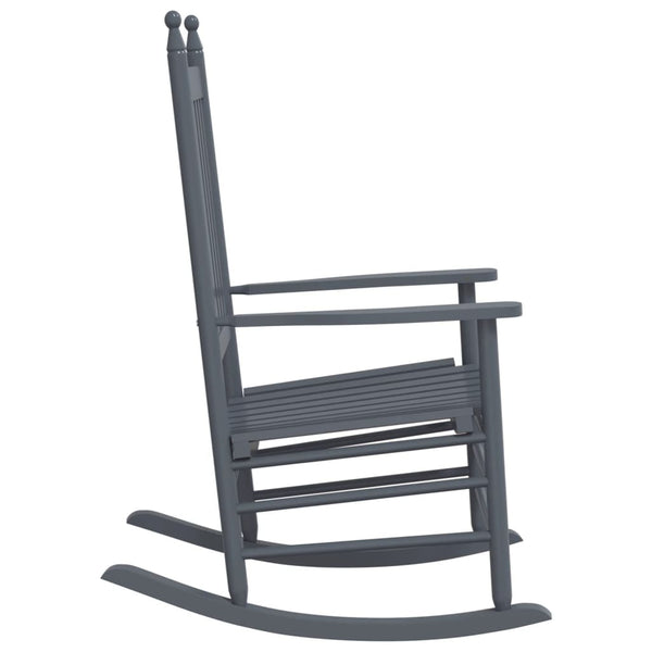 Schaukelstühle Grau Pappelholz 2er Set