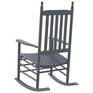 Schaukelstühle Grau Pappelholz 2er Set