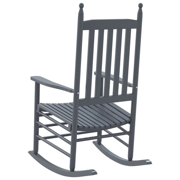 Schaukelstühle Grau Pappelholz 2er Set