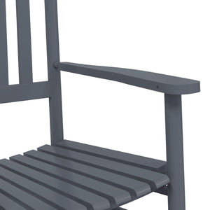 Schaukelstühle Grau Pappelholz 2er Set