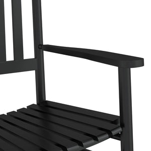 Schaukelstühle mit Tisch, Schwarz, 2er Set
