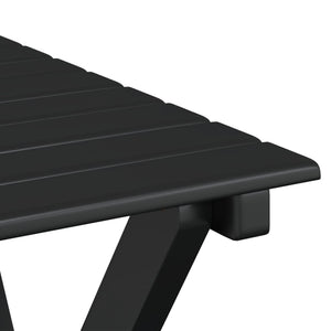 Schaukelstühle mit Tisch, Schwarz, 2er Set