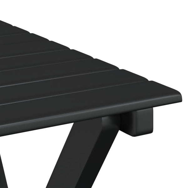 Schaukelstühle mit Tisch, Schwarz, 2er Set
