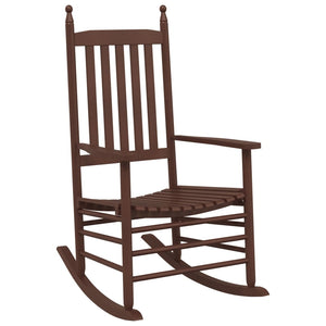 Schaukelstühle mit Tisch, Massivholz Braun