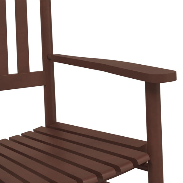 Schaukelstühle mit Tisch, Massivholz Braun