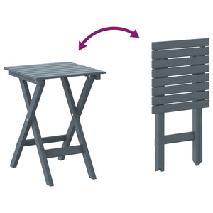 Schaukelstühle 2er Set mit Tisch Grau