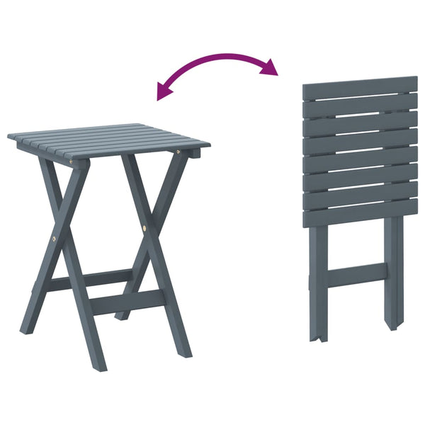 Schaukelstühle 2er Set mit Tisch Grau