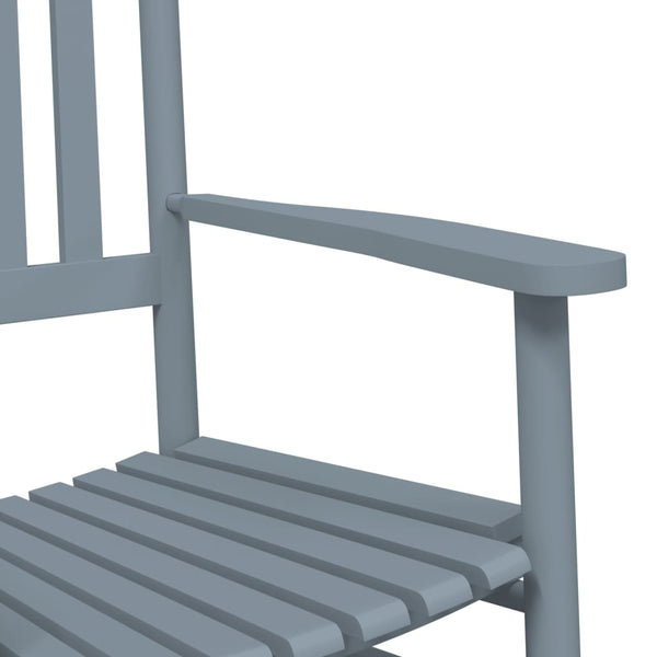 Schaukelstühle 2er Set mit Tisch Grau