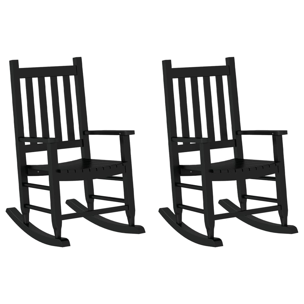 Schaukelstuhl Kinder 2er Set Schwarz
