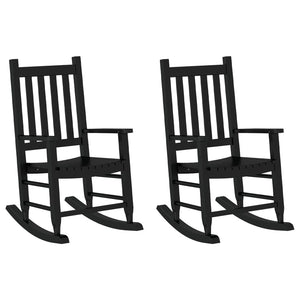 Schaukelstuhl Kinder 2er Set Schwarz