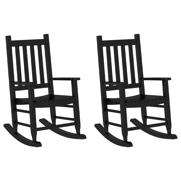 Schaukelstuhl Kinder 2er Set Schwarz