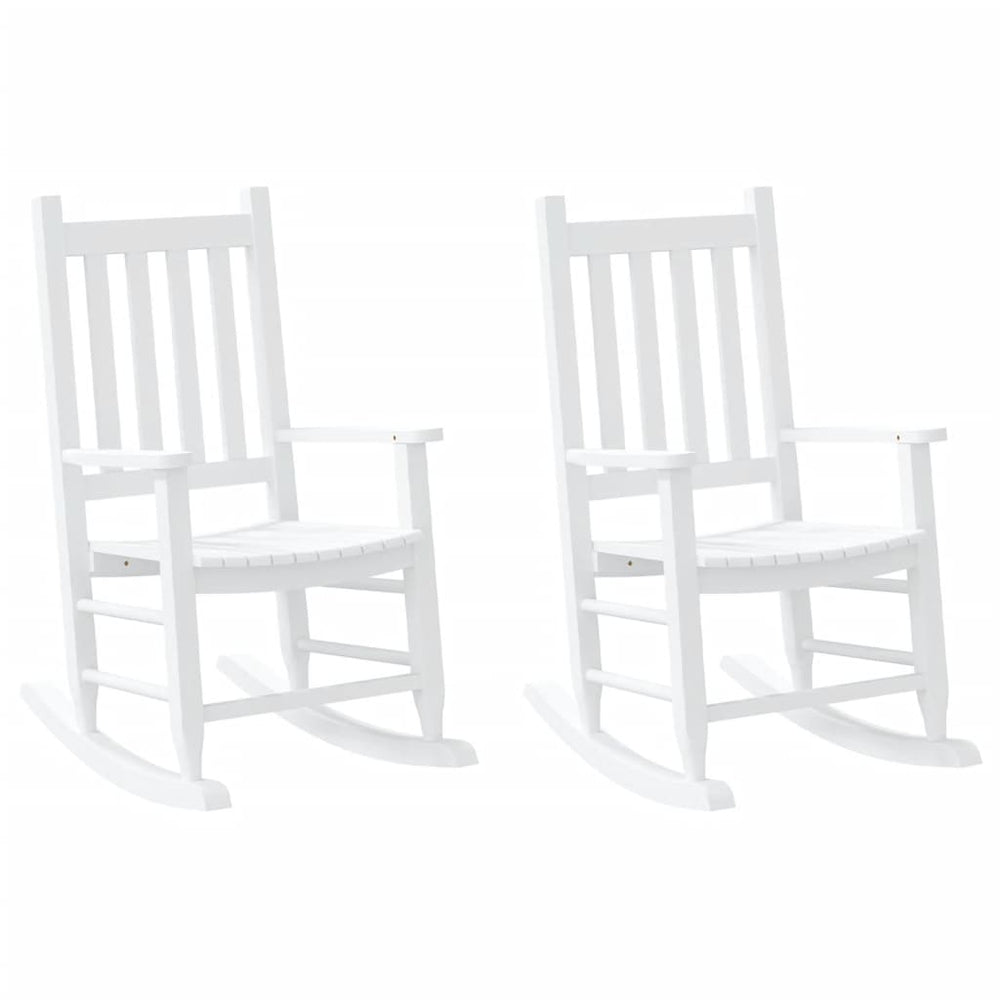 Kinderschaukelstuhl 2er Set Weiß
