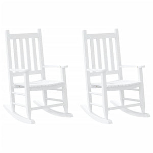 Kinderschaukelstuhl 2er Set Weiß