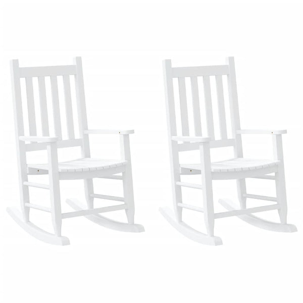 Kinderschaukelstuhl 2er Set Weiß
