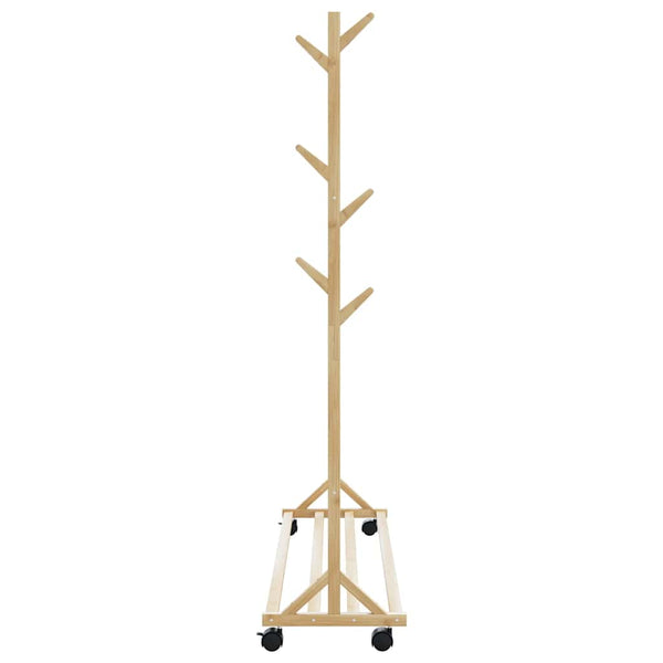 Kleiderständer Bambus mit Rollen 100x35x157 cm