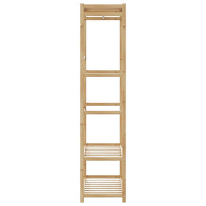 Kleiderständer Bambus mit Ablagen 80x40x175cm