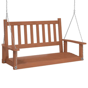 Hollywoodschaukel Braun Massivholz