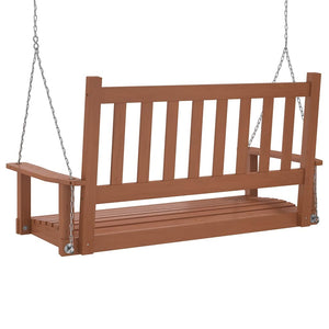 Hollywoodschaukel Braun Massivholz
