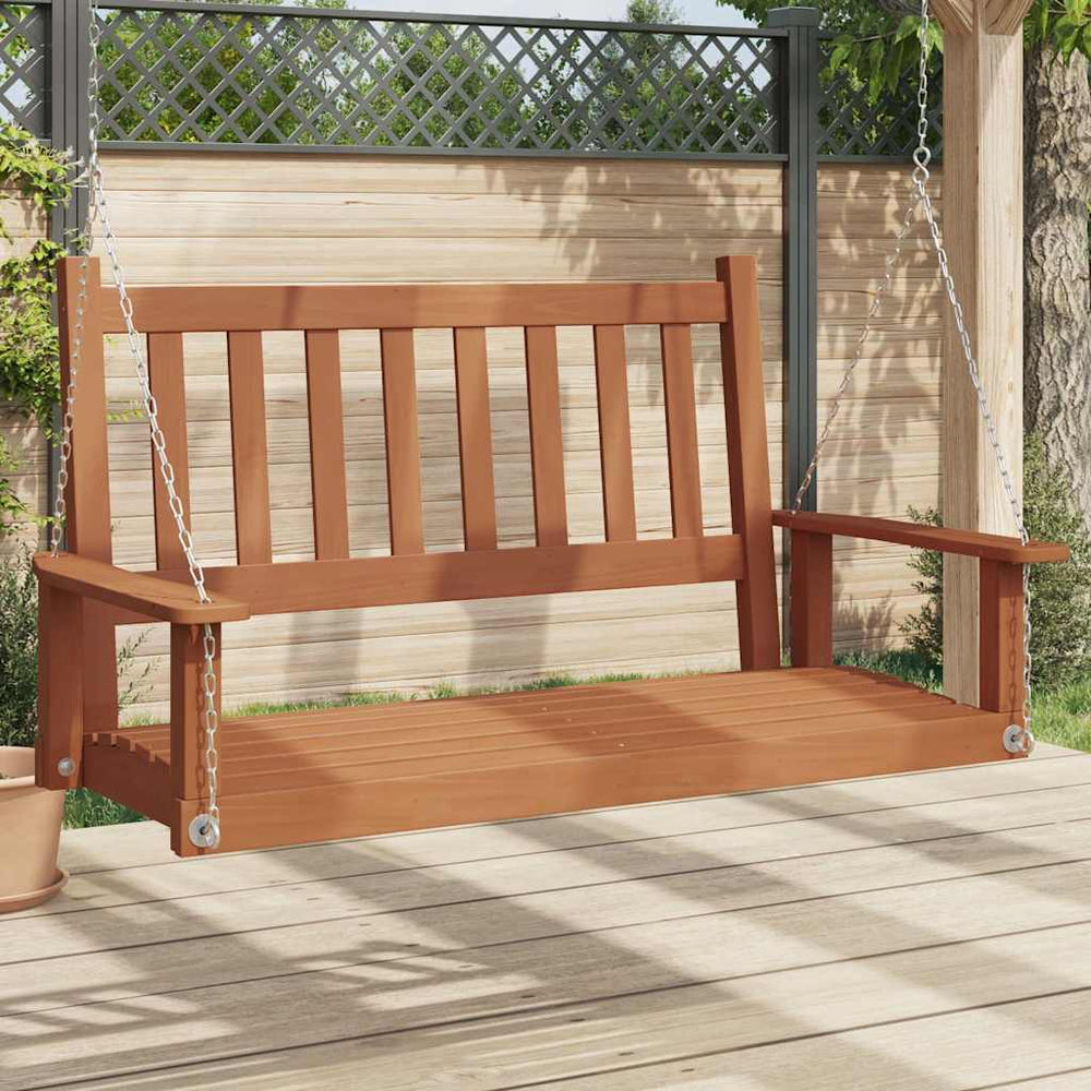Hollywoodschaukel Braun Massivholz