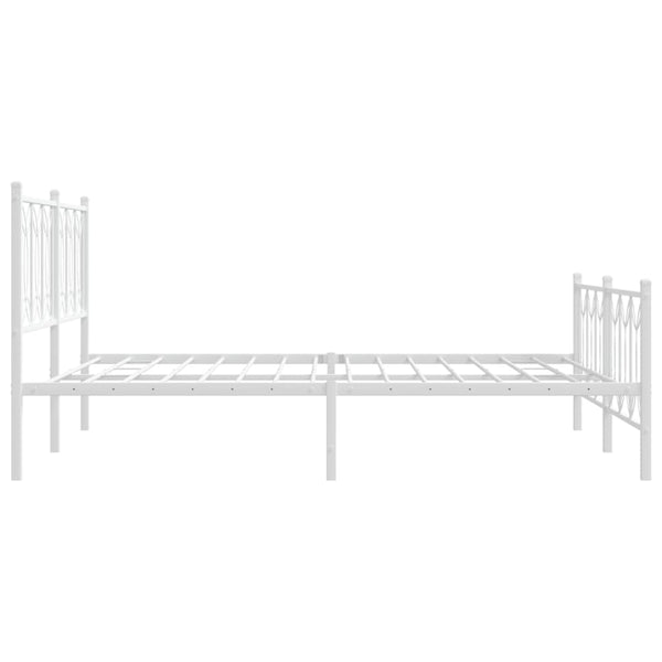 Bettgestell Metall Weiß 160x200 cm