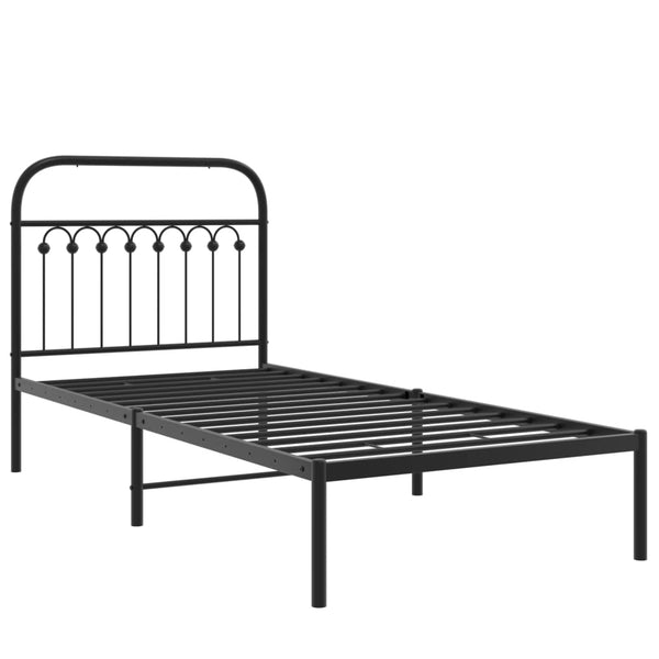 Bettgestell Metall Schwarz 90x200 cm