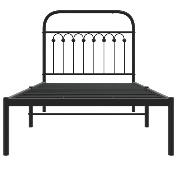 Bettgestell Metall Schwarz 90x200 cm