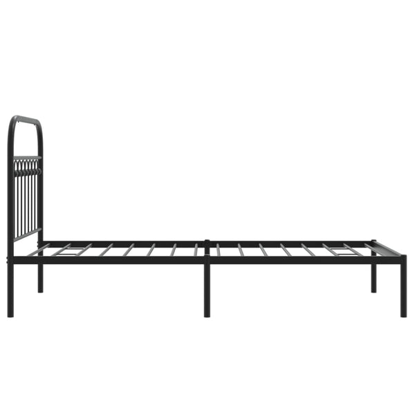 Bettgestell Metall Schwarz 90x200 cm