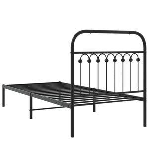 Bettgestell Metall Schwarz 90x200 cm