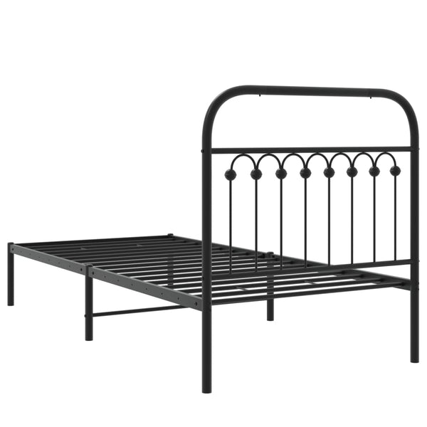 Bettgestell Metall Schwarz 90x200 cm