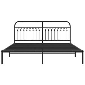 Metall Bettgestell 183x203 cm Schwarz