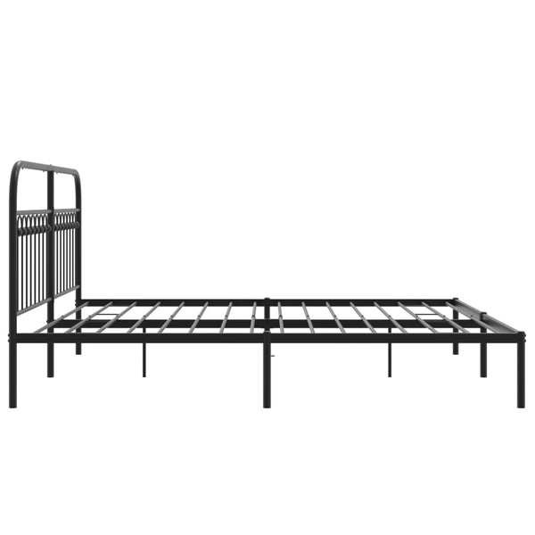 Metall Bettgestell 183x203 cm Schwarz
