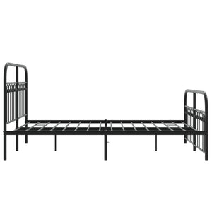 Metall Bettgestell 137x190 cm Schwarz