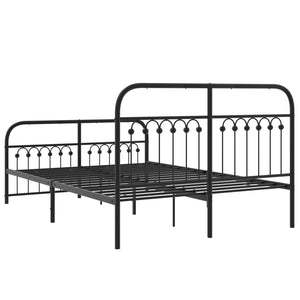 Metall Bettgestell 137x190 cm Schwarz