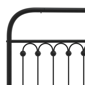 Metall Bettgestell 137x190 cm Schwarz