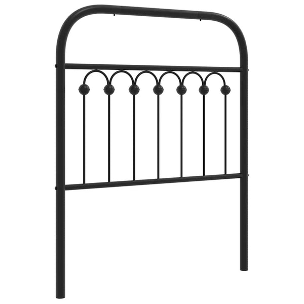 Schwarzes Metall Kopfteil 80 cm